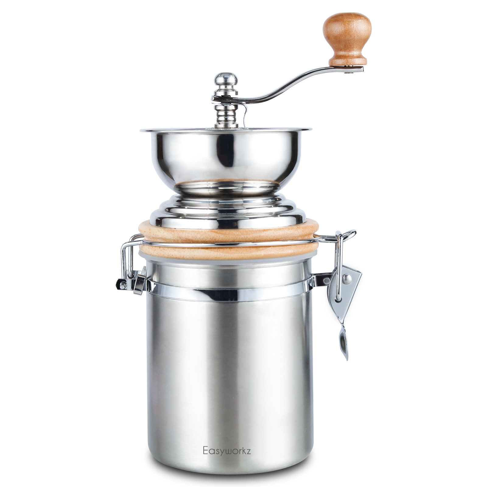 Burr Hand Grinder - Easyworkz Manual Coffee Grinder - Adjustable