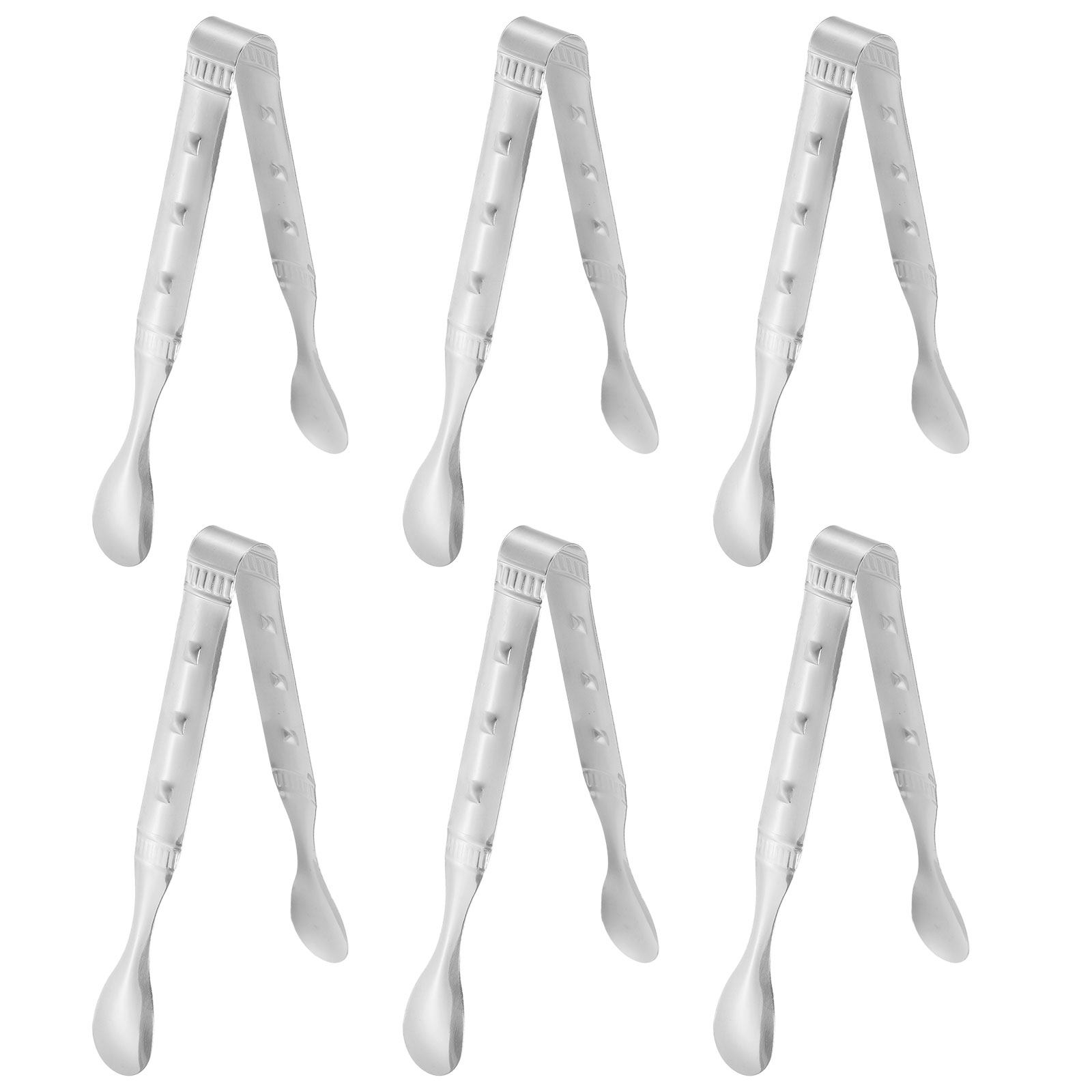 6Pcs Stainless Steel Food Tong - огляд і ціна Coffee Tea Sugar