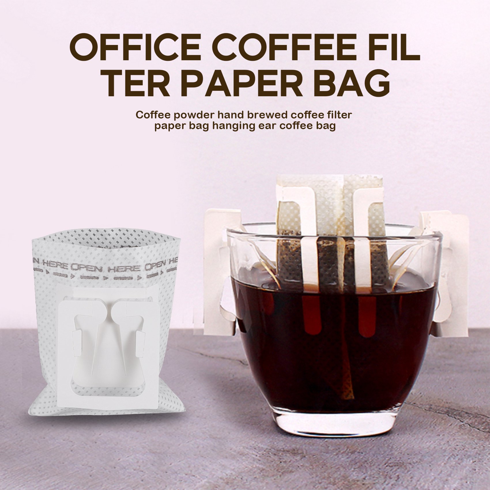 50Pcs / Pack Drip Coffee Filte - огляд і ціна Coffee Tea & Jane