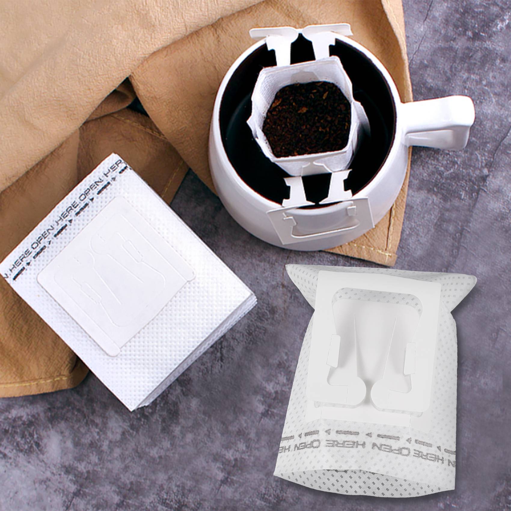 50Pcs / Pack Drip Coffee Filte - огляд і ціна Coffee Tea & Jane