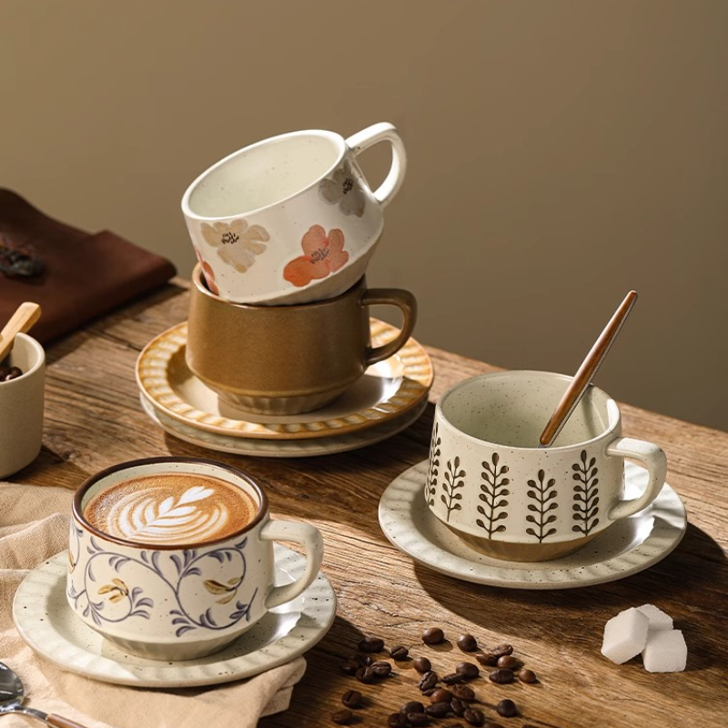 Retro Ceramic Cup Coarse Potte - огляд і ціна Coffee Tea And Sugar Set