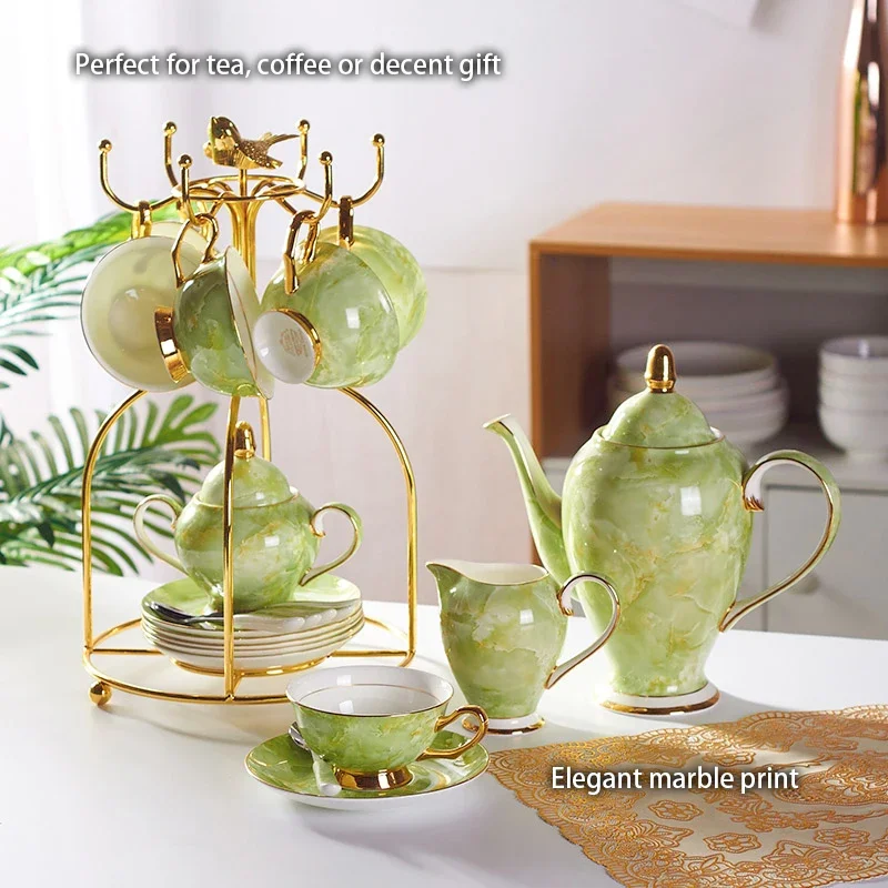 Marble Bone China Coffee Set M - огляд і ціна Coffee Tea Sugar