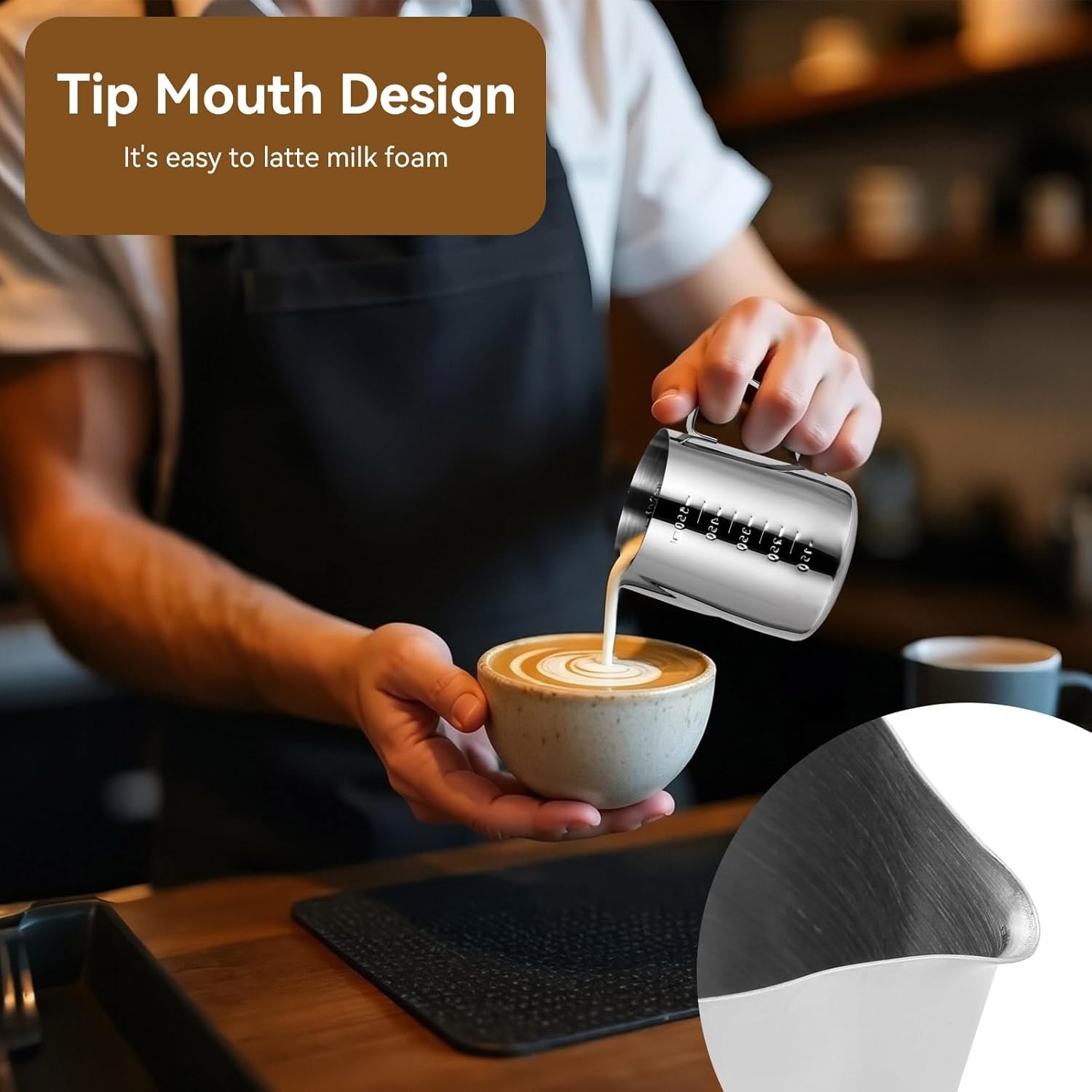 Milk Frothing Pitcher Espresso - огляд і ціна Barista Milk Jug
