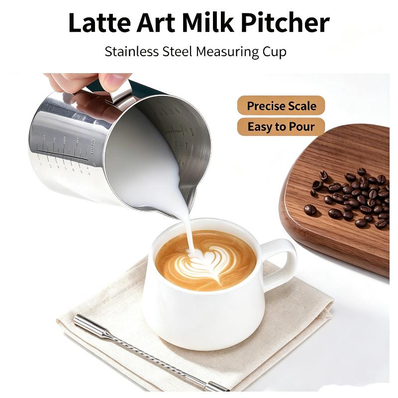 Stainless Steel Milk Frother J - огляд і ціна Barista Milk Jug