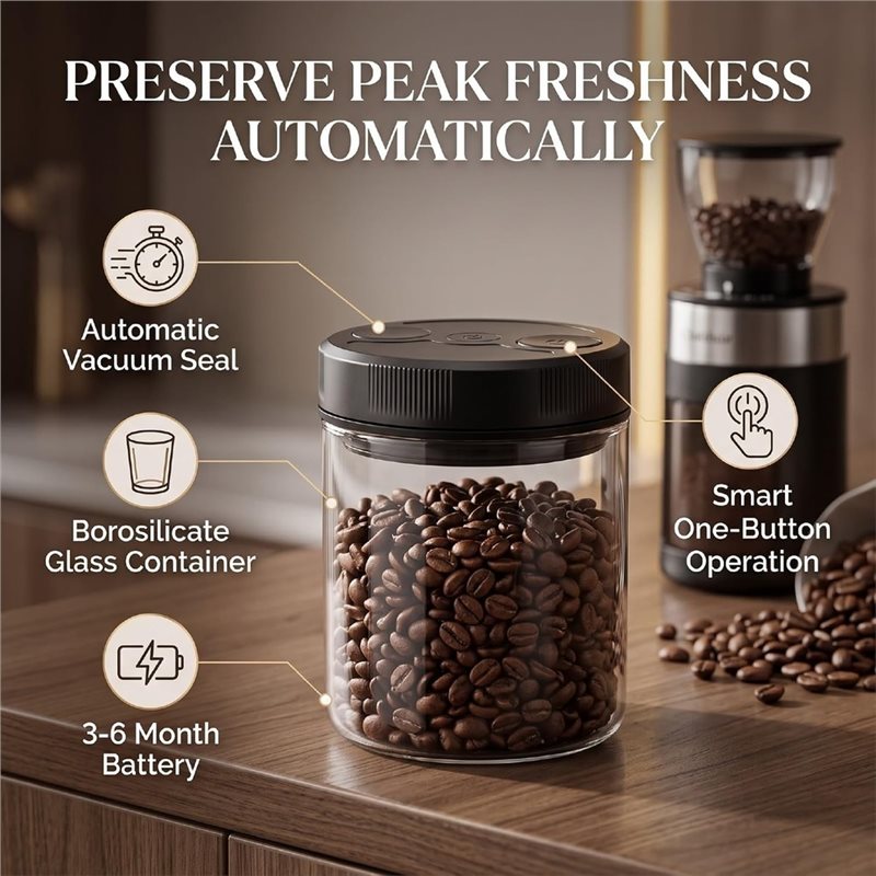 Automatic Vacuum Coffee Canist - огляд і ціна Coffee Tea & Jane