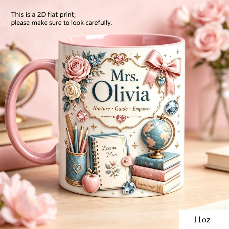 Personalized Teacher Theme Cer - огляд і ціна Coffee Tea Name